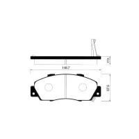 Дисковые тормозные колодки передние SANGSIN BRAKE SP1076-F (4 шт.)