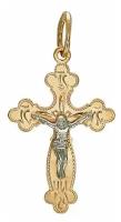 Православный крестик с распятием из золота