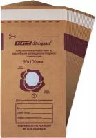 Пакеты самозапечатывающиеся 60x100 коричневые крафт DGM Steriguard, для паровой и воздушной стерилизации, 100 шт