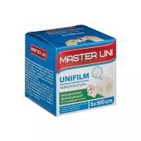 Master Uni UNIFILM лейкопластырь фиксирующий на полимерной основе, 5х500 см
