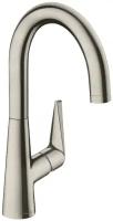 Смеситель для кухни, сталь, Hansgrohe Talis S 72814800