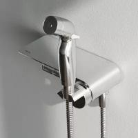 Гигиенический душ со смесителем AM.PM Func F0H8F900 хром, полка, держатель для туалетной бумаги, крючок, автоматическое отключение, гарантия 10 лет