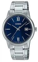 Наручные часы CASIO Наручные часы Casio MTP-V002D-2B3, серебряный, синий
