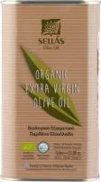 Оливковое масло Sellas Organic (Bio) 1л, 0,2% (Греция, Пелопоннес, органическое, Extra Virgin, жесть)