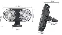 Автомобильный вентилятор/ Автомобильное охлаждение/ Портативный вентилятор HUD Double Head fan/ Автомобильные акссесуары