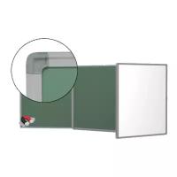 Доска магнитно-маркерно-меловая BoardSYS ТЭ1-300К 120х300 см, зеленый/белый
