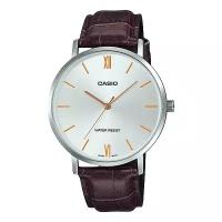 Наручные часы CASIO Collection MTP-VT01L-7B2, серебряный, коричневый