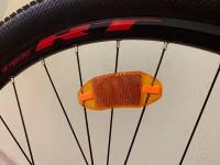 Катафот (светоотражатель) для спиц велосипеда. Оранжевый. 2 шт. в комплекте