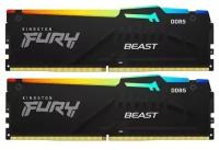 Оперативная память Kingston DDR 5 32Gb (2x16Gb) 5600Mhz pc-44800 FURY Beast Black RGB CL40 (KF556C40BBAK2-32)