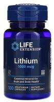Капсулы Life Extension Lithium, 50 г, 1000 мкг, 100 шт