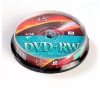 Оптический диск DVD+RW VS 4.7Gb, 4x, cake box, 10шт