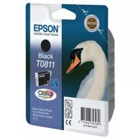 Картридж Epson T0811, T0811N, Черный, для струйного принтера, оригинал