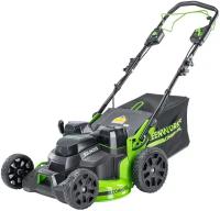 Аккумуляторная самоходная газонокосилка Greenworks GC82LM61S. TwinForce, 82v, 61 см, без АКБ и ЗУ