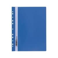 BRAUBERG Папка-скоросшиватель с перфорацией А4, пластик, синий