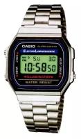 Наручные часы CASIO Vintage A168WA-1, черный, серебряный