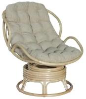 Кресло Папасан Челси вращающийся из натурального ротанга 23/03В с подушкой, цвет натуральный