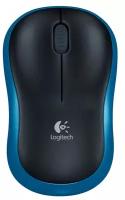 Мышь беспроводная Logitech M185 910-002239 1000dpi, Черный/Синий