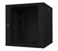 Телекоммуникационный серверный шкаф 19 дюймов настенный 6u 600х350 черный дверь стекло, Alvm-b6.350b