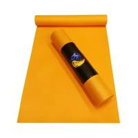Коврик для йоги RamaYoga Yin-Yang Studio, 220х60х0.45 см оранжевый однотонный
