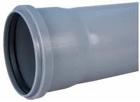 Труба внутренняя канализационная Ф110 с раструбом длина 0,75 м толщина стенки 2,2мм Valfex Optima
