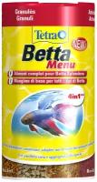 Корм Tetra Betta Menu 100 мл, 4 вида корма для бойцовых рыб (мини-хлопья, гранулы, чипсы, артемия)