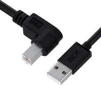 Кабель USB 2.0 AM/BM правый угол для подключения принтера (GCR-UPC3M2) черный 1.0м