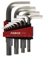 Набор шестигранных ключей FORCE 5137, 13 предм., хром