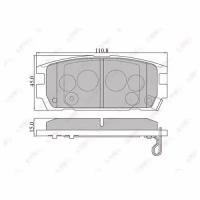 Колодки тормозные дисковые HY Terracan 2001 -, BD3606 LYNXauto BD-3606