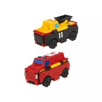 Машинка 1 TOY Transcar Double 2 в 1: Погрузчик/Пожарная машина (Т18286) 1:12, 8 см