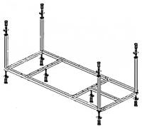 Универсальный комплект ног для прямоугольных акриловых ванн CEZARES LEG-KIT-150