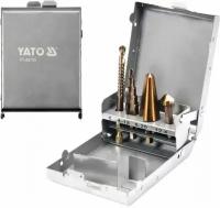 YATO YT-44705 набор сверл ступенчатаое 4-12 развертка 12,4мм фрезерное 6мм зенковка 6-20мм комплект