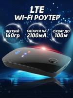 Модем с сим картой для интернета UrbanStorm WI-FI роутер 4G LTE переносной портативный для отдыха, дачи, природы