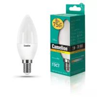 Лампочка светодиодная Camelion E14 LED8 C35 830