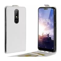 Чехол-флип Чехол. ру для Nokia 5.1 Plus / Nokia X5 вертикальный откидной белый