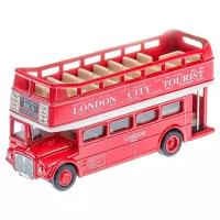 Автобус Welly London Bus открытый (99930C), 12 см, красный