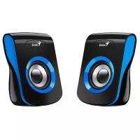 Колонки компьютерные Geinus SP-Q180, 2.0, 2 x 3W RMS, USB-power, Blue