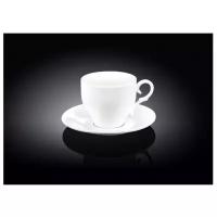 Wilmax England Набор фарфоровый чайный, 4 предмета: чашка 220 мл, 2 блюдца d=14 см, цвет белый