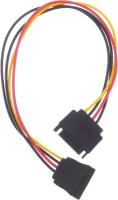 Переходник питания GSMIN WE38 SATA 15-Pin (F) - SATA 15-Pin (M) (Черный)