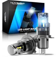 Светодиодная лампа Novsight N56 H4 цоколь P43t 90Вт 2шт 6500K 20000Лм белый свет LED автомобильная
