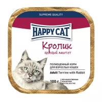 Влажный корм для кошек Happy Cat с кроликом 100 г (паштет)