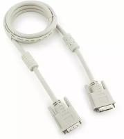 Кабель DVI-D dual link Cablexpert, 1.8м, 25M/25M, экран, феррит. кольца, пакет