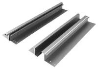 Комплект средней части калитки серебристый под панель 550мм, левая калитка, WD-ML(grey)-550 - DoorHan