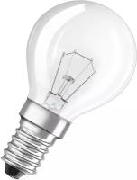 Лампа накаливания Osram Classic P CL 60Вт 230V Е14 (шарик прозрачный d=45 l=80) 4008321666222