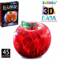 Кристаллический 3D Пазл Zabiaka Яблоко, 45 деталей, микс цвета