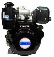 Двигатель Lifan Diesel 186FD D25, 6A, шлицевой вал for 1300D (9.2л. с 418куб. см, вал 25мм, ручной и электрический старт, катушка 6А)