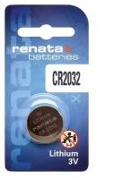 Батарейка Renata CR2032 Lithium 3V литиевая дисковая