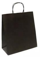 5 шт. Пакет бумажный чёрный (450) Decoromir с кручёными ручками 350 х 150 x 450