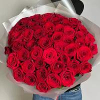 Букет из 51 красной розы 50см