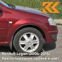 Крыло переднее правое в цвет Рено Логан Лада Ларгус 21B - ROUGE TOREADOR - Красный тореодор