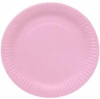 Тарелка бумажная 18 см в наборе 10 шт «Розовая»